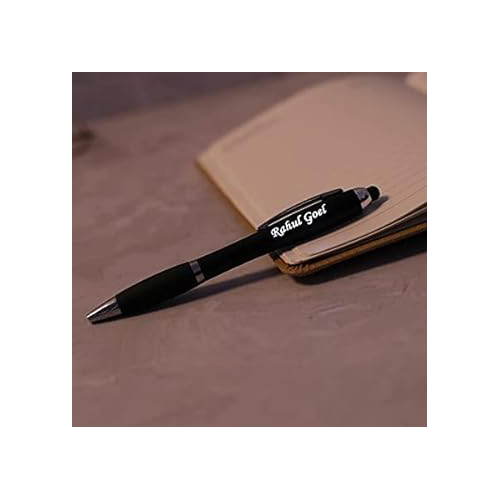 Hna Gifting Personalized Multi Color Led Pen With Name Engraved - Black, Various Sizes Available | Ideal Gift For Any Special Occasion (Pack Of 1)