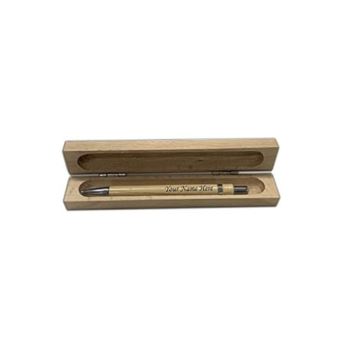 Hna Gifting Wooden Box Pen With Personalised Name Engraved On It Pack Of 1 - Elegant Wooden Finish, Inspiring Message, Cozy And Stylish Workspace