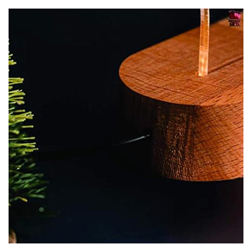 Hna Gifting 3d Illusion Led Lamp Special For Anniversary And Other Occasions (Wood White (Pack Of 1) Application: Decorative