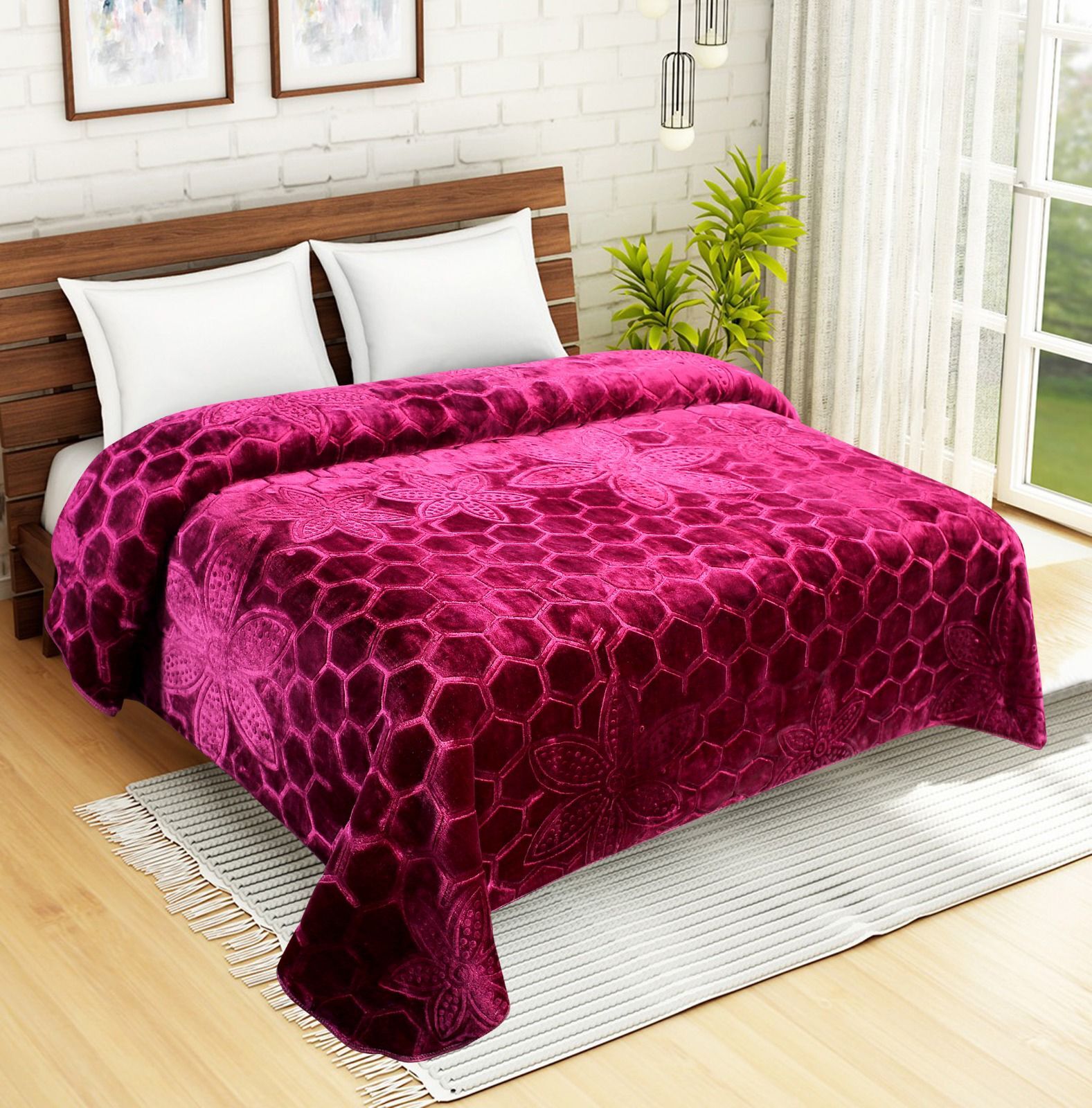 100% Polyester Plain Mink Blankets