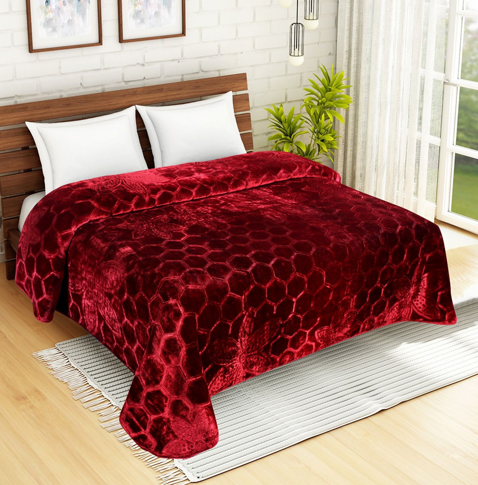 100% Polyester Plain Mink Blankets