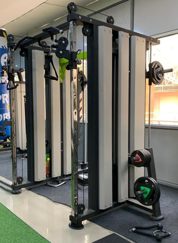 Multi Station Functional Trainer With Smith Machine - 12 Gauge Steel Tubing, 80 Kg Weight Capacity | Adjustable Design, Soft Foam Seat, Advanced Double Effect Welding Technology, Commercial Grade