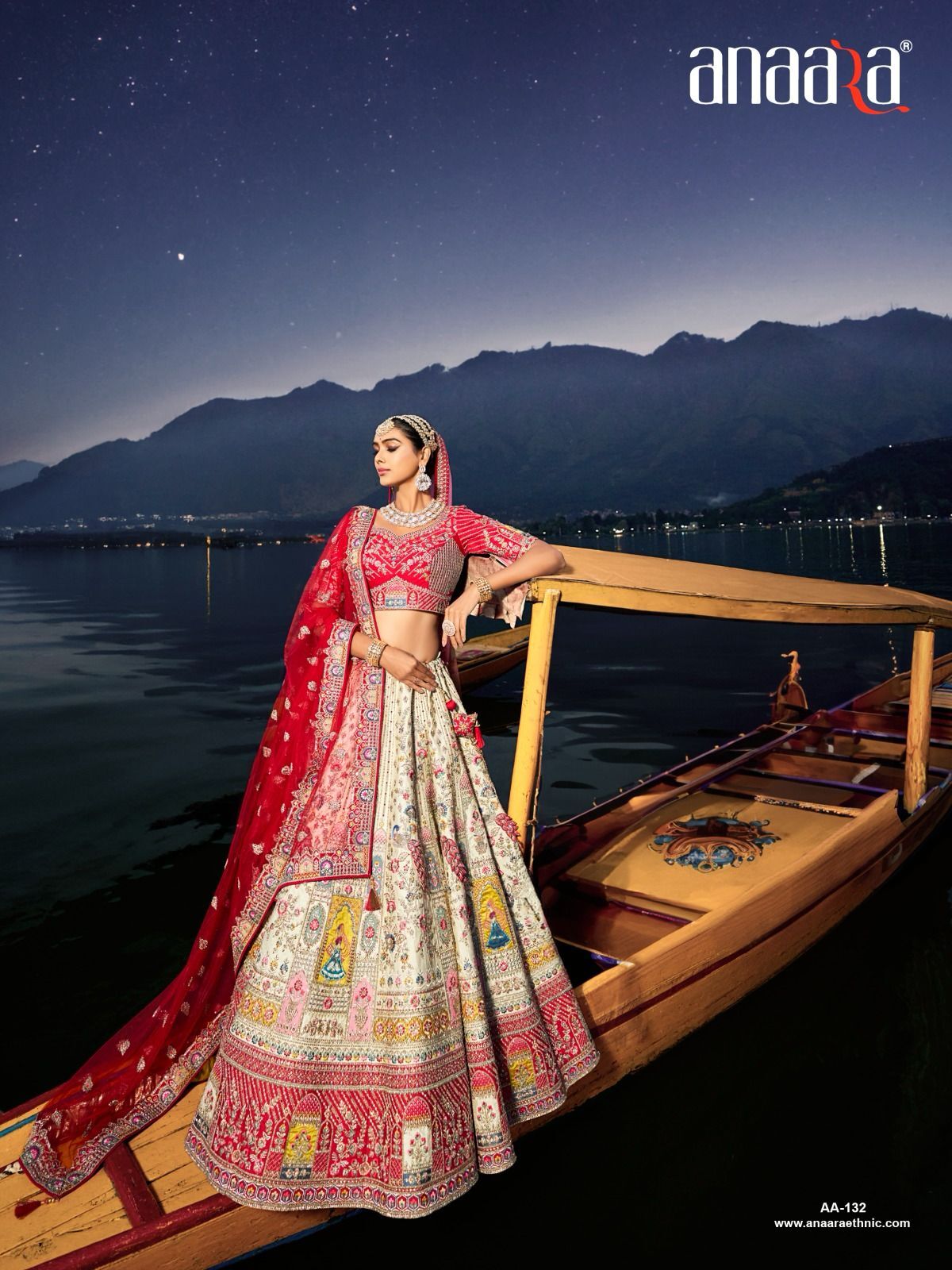 Tathastu Bridal Lehenga - Bridal Satin Short Sleeves Embroidered Lace & Sequins | Ethnic Indian Style Washable & Dry Cleanable