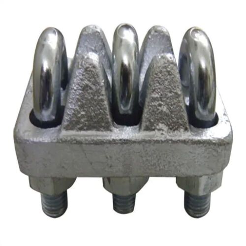 6 Hole Wire Clamp - Galvanized Steel, Hot-Dip Galvanized Frame, 150-200 Micron Film Thickness, 13mm Film Width | Durable Wire Management Solution