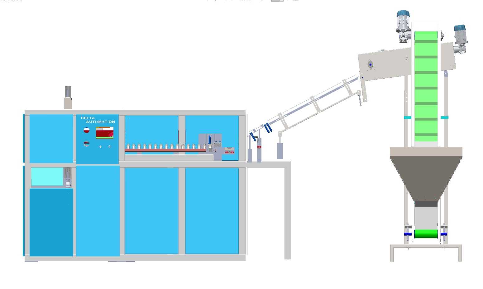 Delta Automation Pet Strech Blow Moulding Machine With Auto Loader