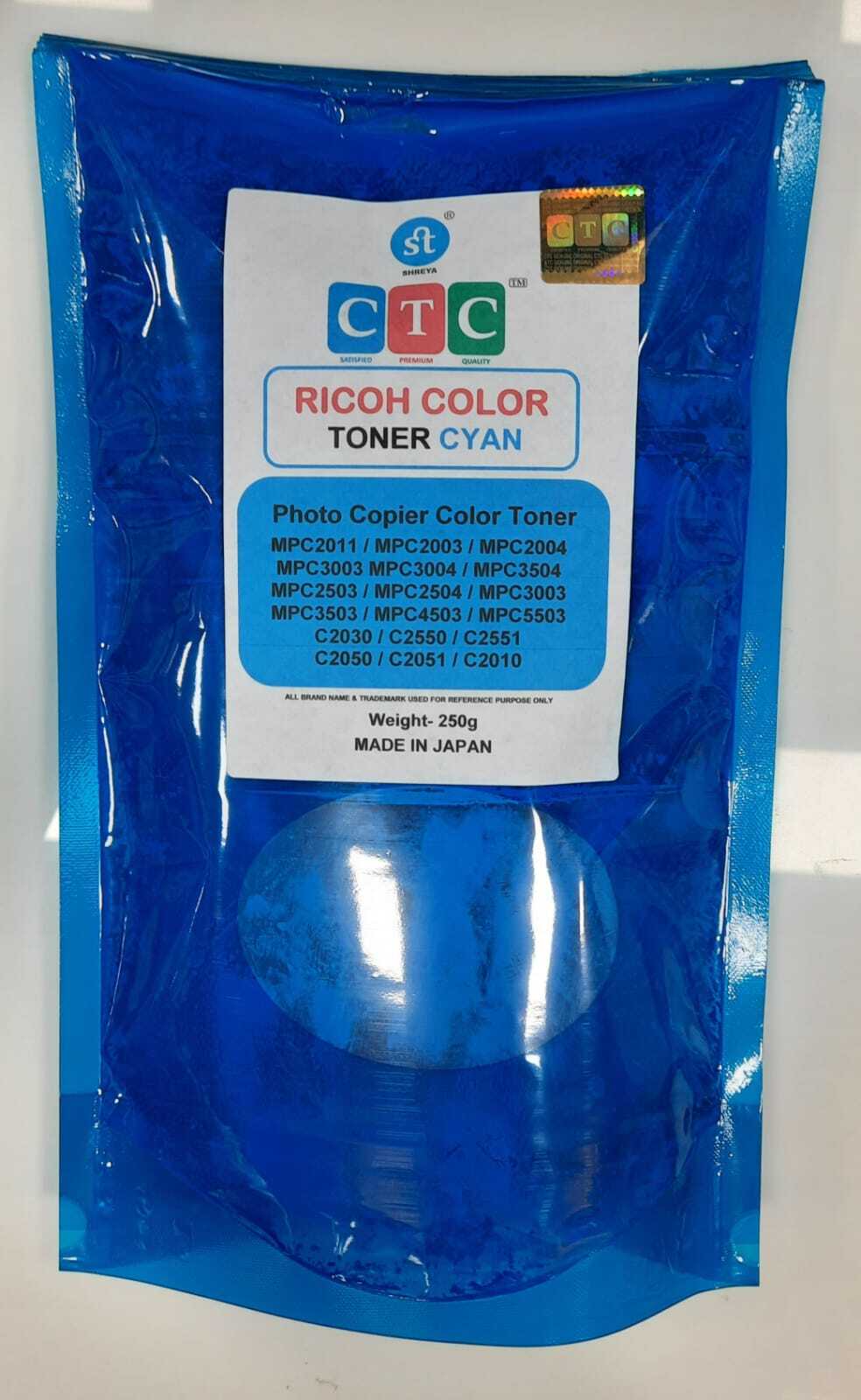 Ctc Ricoh Color Toner Powder Cymk Japan (High Glossy). - Color: Cyan