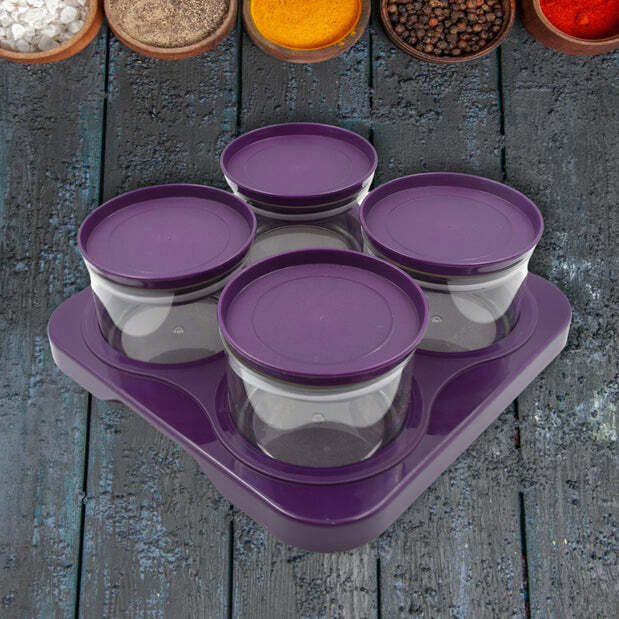 Airtight Plastic 4 Pc Storage Container Set - Application: Kitchen