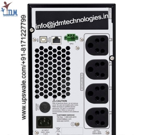 Apc 1 Kva 1:1 Phase On-line Ups ( Internal Batteries 12v-9ah - 03 Nos) - Back-up Time: 3 Hours