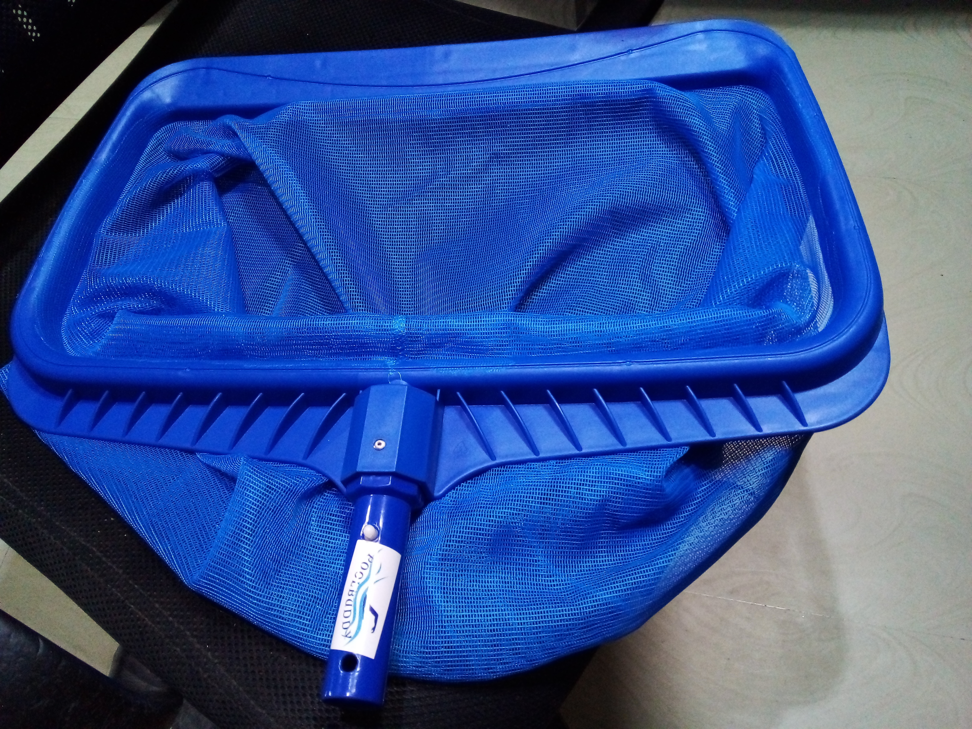 Swimming Pool Leaf Skimmer - 12x18 Inches, Blue Plastic Deep Net For Efficient Floating Debris Removal