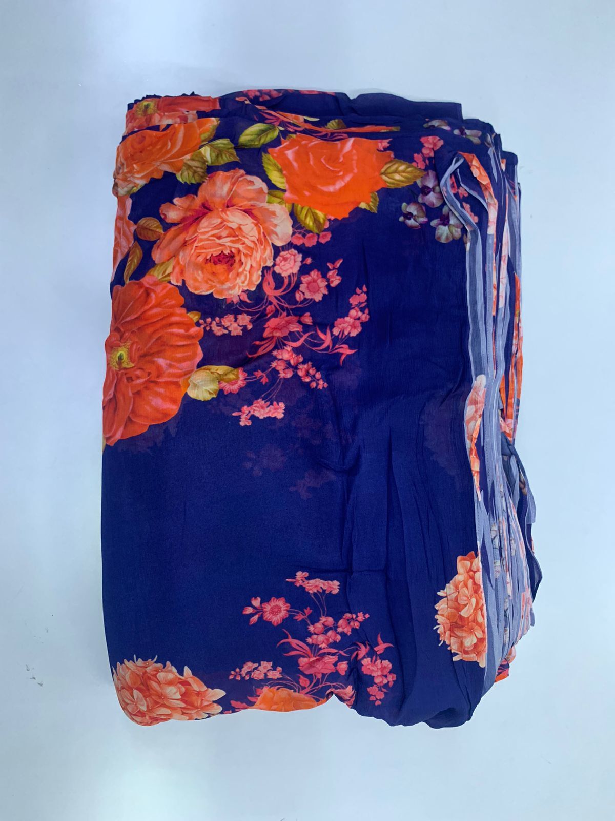 Parvati Multicolor Viscose Crepe Multicolor Fabric -2