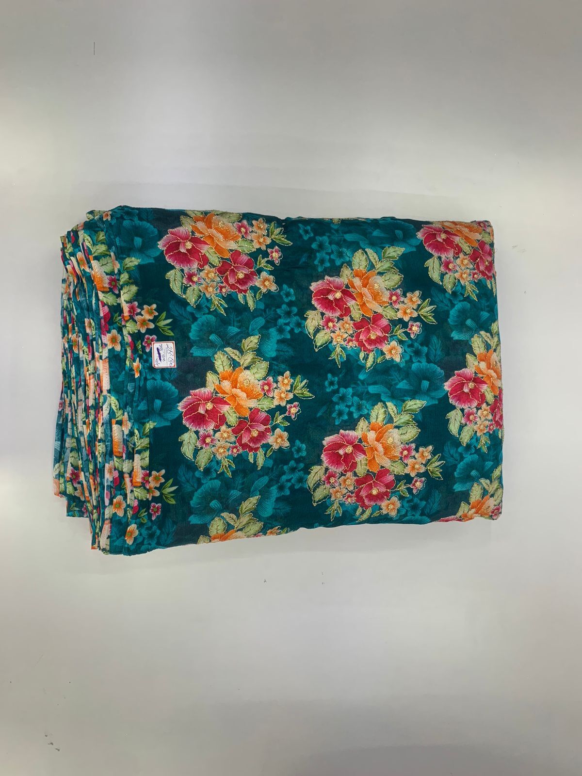 Parvati Multicolor Viscose Crepe Multicolor Fabric -5