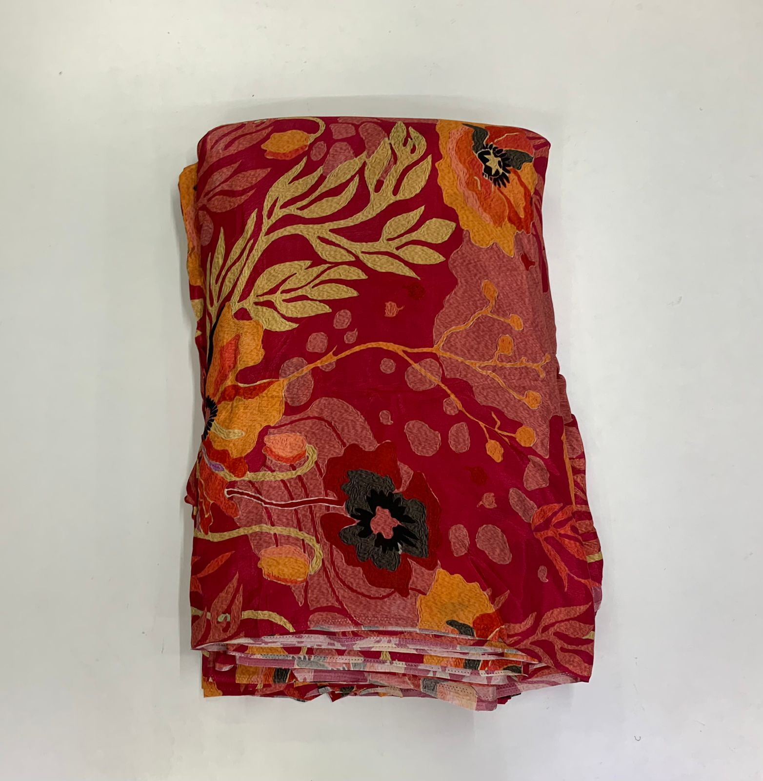 Parvati Multicolor Viscose Crepe Multicolor Fabric -4