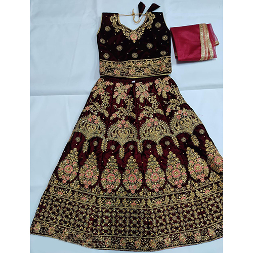 Indian Ladies Net Embroidered Lehenga