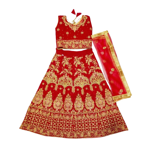 Indian Ladies Georgette Red Lehenga