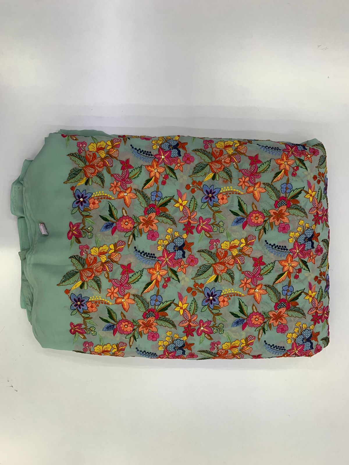 Poly Georgette Multicolor Fabric -1