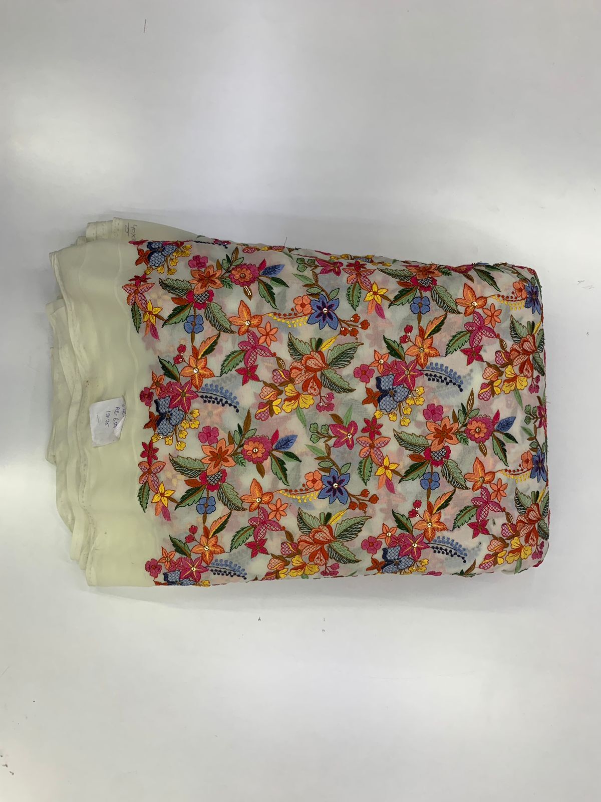 Poly Georgette Multicolor Fabric -1