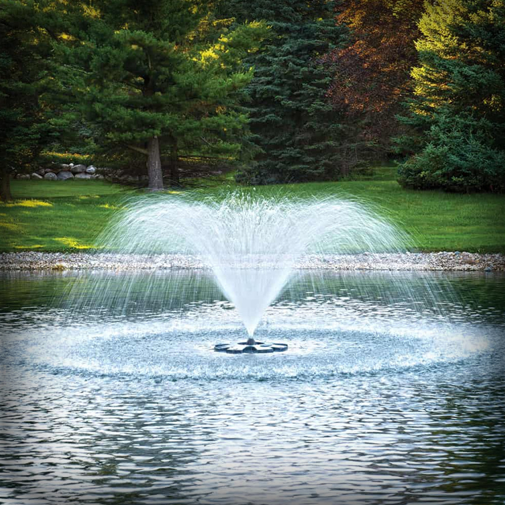 Small Floating Fountain - Stainless Steel, 3 Feet, 12 Feet Water Height | Non-music, Rgb Underwater Light, Submersible Pump, Classic Static Control, Ideal For Hotels And Landscapes