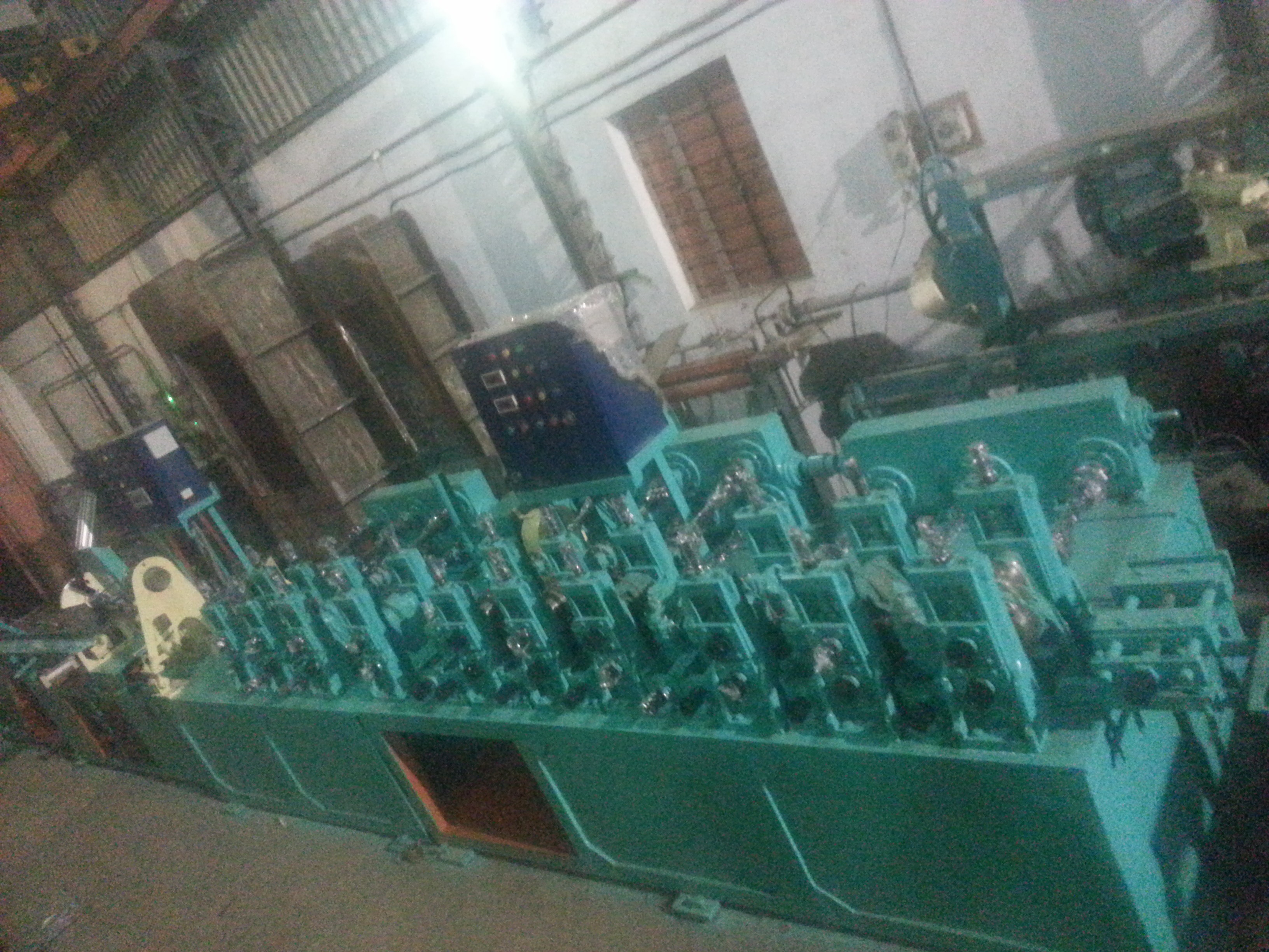 Blue Industrial Stainless Steel Tube Mill Machine