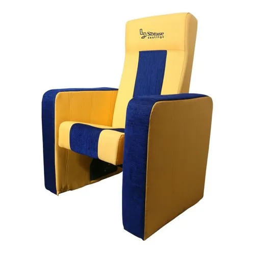 Push Back Theater Chair - 28 Inches Fabric And Metal Frame Available In Multiple Thicknesses