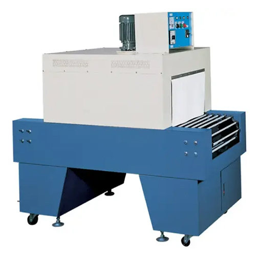 Shrink Tunnel Machine - High-Quality Metal, 450mm x 250mm Window Size, 1000mm Tunnel Length | Automatic Operation, User-Friendly HMI Control, Electric Drive, 20 Packets/Min