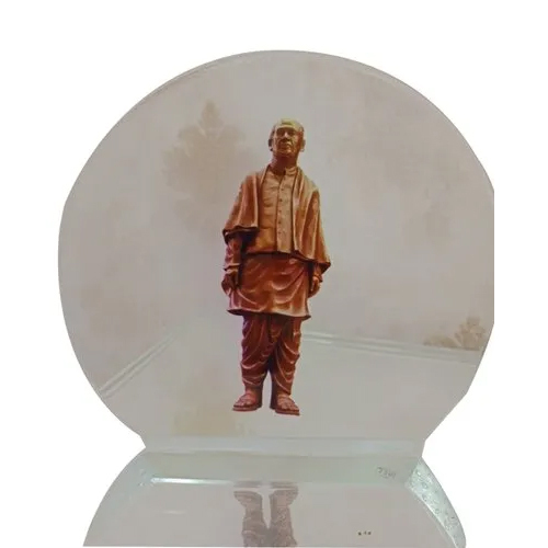 सardar Statue Crystal Trophy