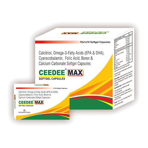 Calcitriol Omega 3 Fatty Acids Cyanocobalamin Folic Acid Boron And Calcium Carbonate Softgel Capsules General Medicines
