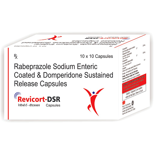 Rabeprazole Sodium Enteric Coated And Domperidone Sustained Release Capsules - 10x10 Capsules, Easy to Swallow, Suitable for All, General Medicines, Store in Dry Place