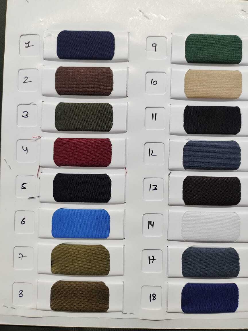 Polyester Trovine Uniform Fabric - 56 Inch Width, 260 Grams Weight | Multicolor, Plain Texture For Doctor Apron And Corporate Uniforms