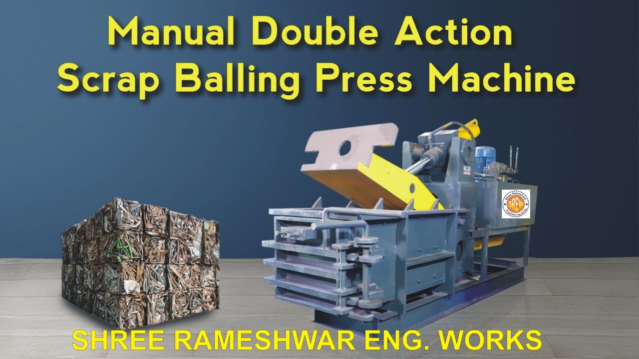 Blue & Yellow Manual Double Action Baling Machine