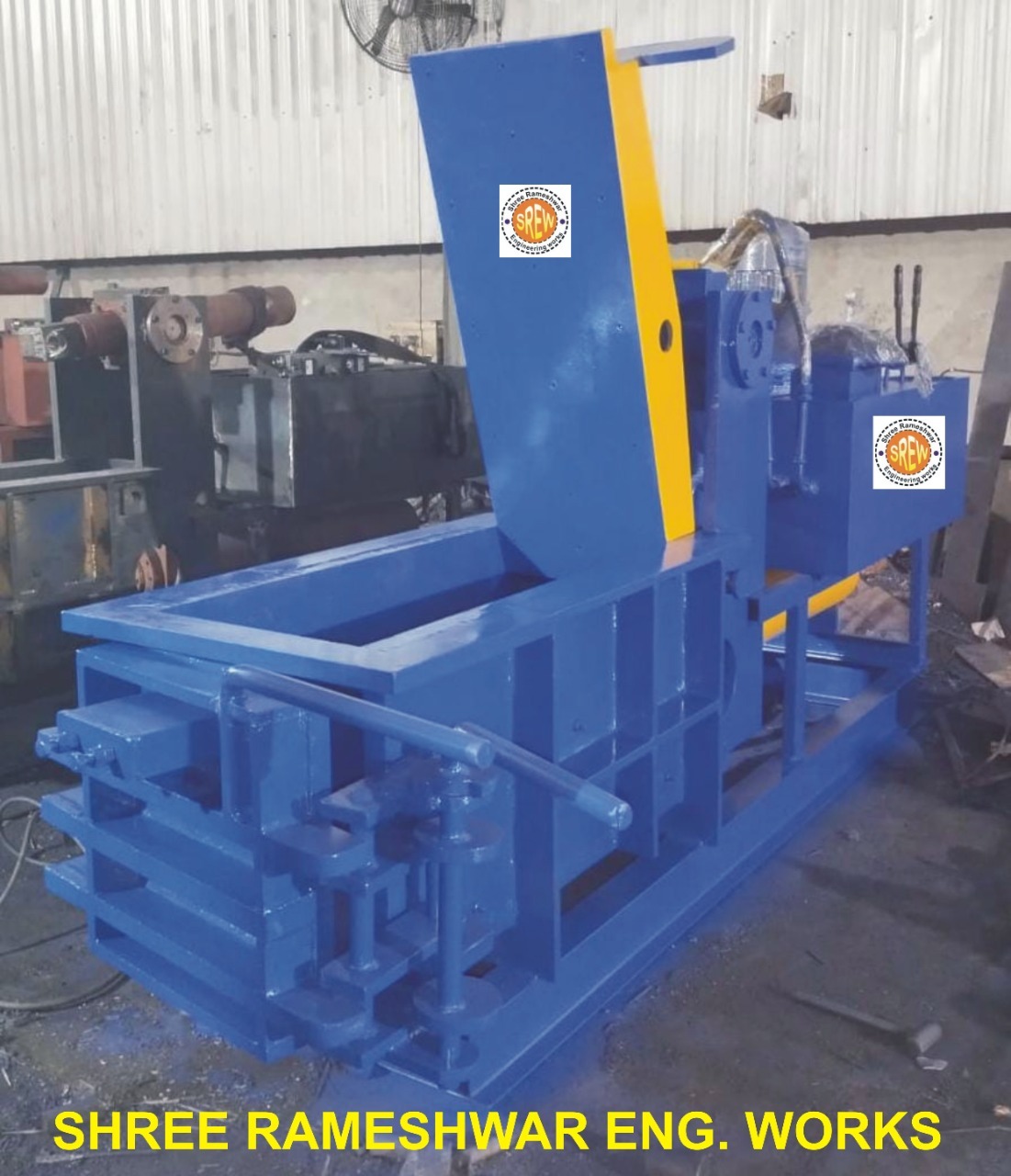 Blue & Yellow Manual Double Action Baling Machine