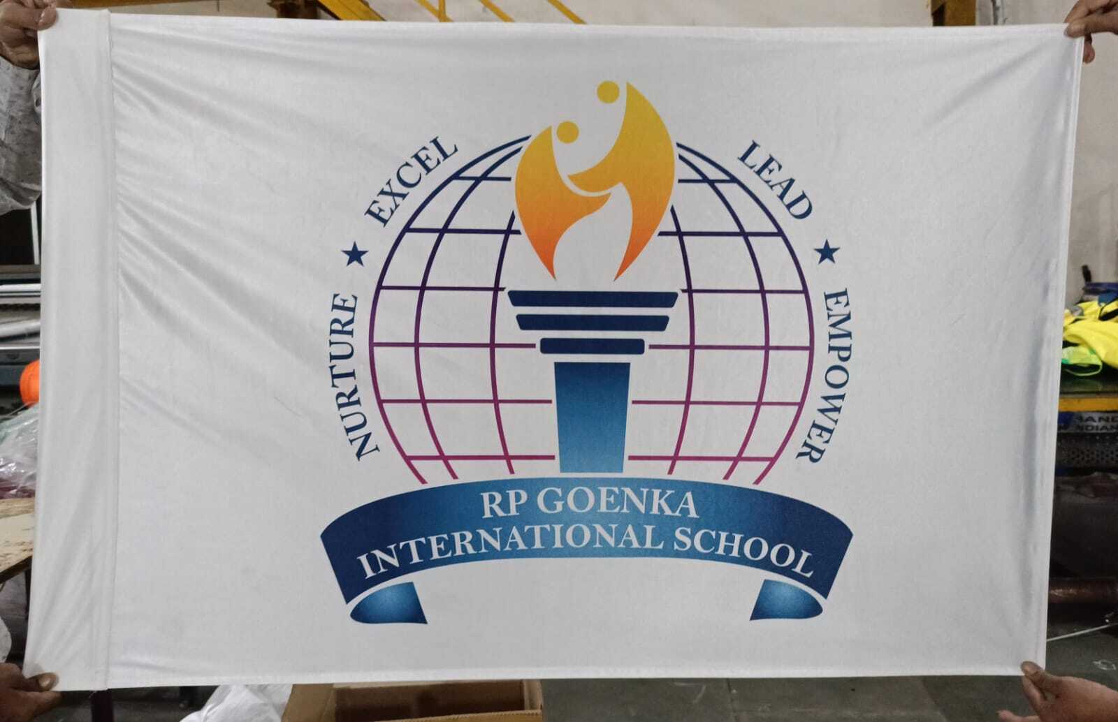 School Flag - Polyester Material, Sizes: 2ft X 3ft, 3ft X 4.5ft, 4ft X 6ft | Uv Protected, Fade Resistant, Washable, Durable, Ideal For Schools, Colleges, And Universities