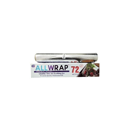 72 Meter Aluminium Foil - Customized Silver Finish | Soft Temper, Roll Type, Warranty Available, Ideal for Commercial and Personal Use