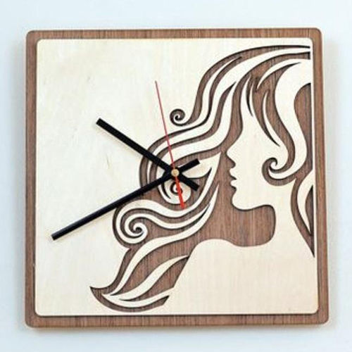 Wooden Wall Clock - Color: As Per Requirement