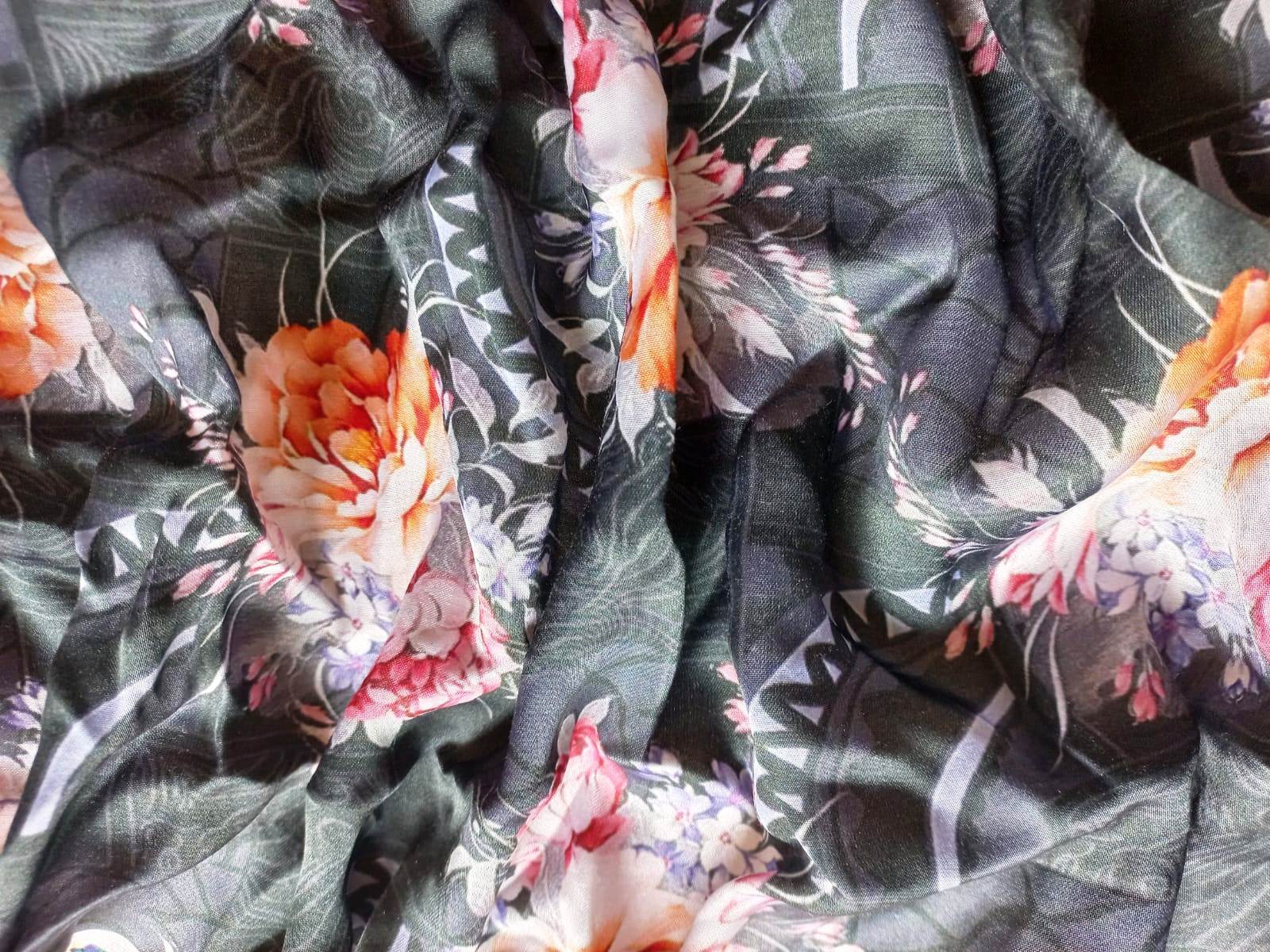 Modal Satin Printed Fabric For Your Garments Creation