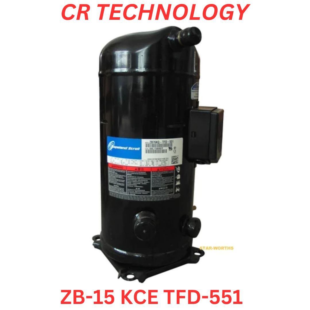 Scroll Compressor Zb-15kce - 2hp, 25x18x15 Inches | Black, Air Cooled, Lubricated, Silent Operation, 380v