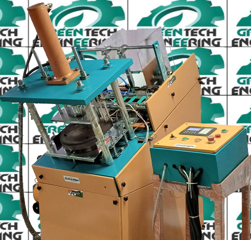 Automatic Buffet Plate Making Machine - 220v, 350kg Weight, Green Color | Plc Control, Non-computerized Paper Cutting Mechanism