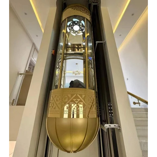 Passenger Capsule Elevator - Stainless Steel, Electric / Hydraulic Dumbwaiter Mechanism | Safety Sensor, Calling Box Control Device