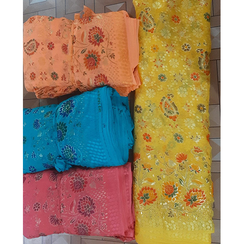 Stain & Wrinkle Resistant Brasso Saree Fabric
