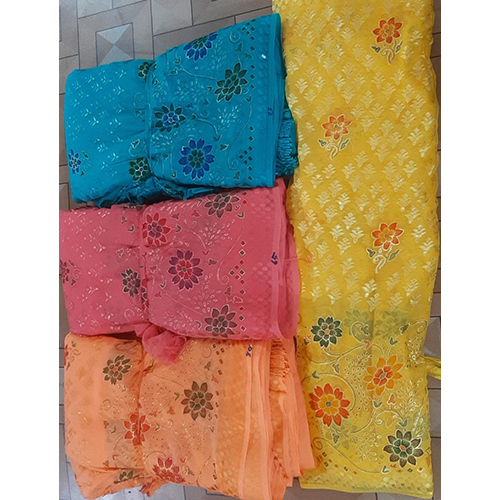 Stain & Wrinkle Resistant Brasso Saree Fabric