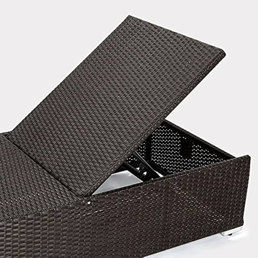 Prime Pigeon Poolside Lounger - Premium Rattan & Heavy-duty Iron Frame | Adjustable 4-position Recline, Waterproof Cushion, Eco-friendly & Uv Resistant