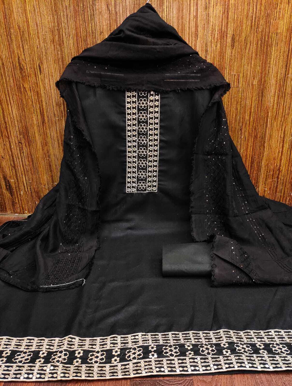 Seqwance Embrodory Dress Material - Bust Size: Free Size