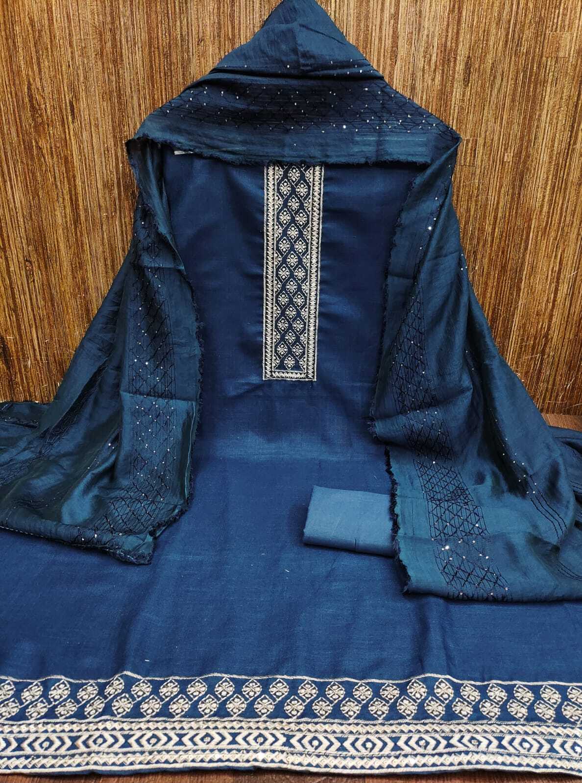 Seqwance Embrodory Dress Material - Bust Size: Free Size