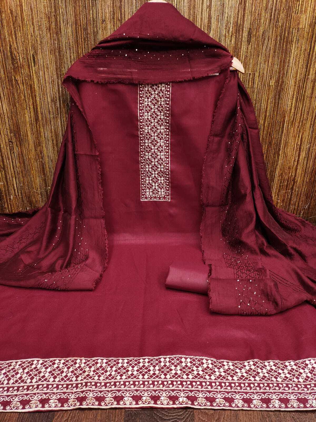 Seqwance Embrodory Dress Material - Bust Size: Free Size