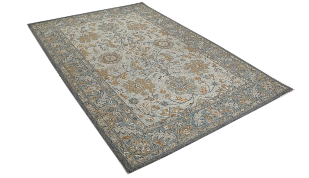 Hand Tufted Woolen Carpet - 80% Wool & 20% Cotton, 100% Wool Pile, 6mm Height, Customizable Shapes & Designs, Non-slip Cotton Backing