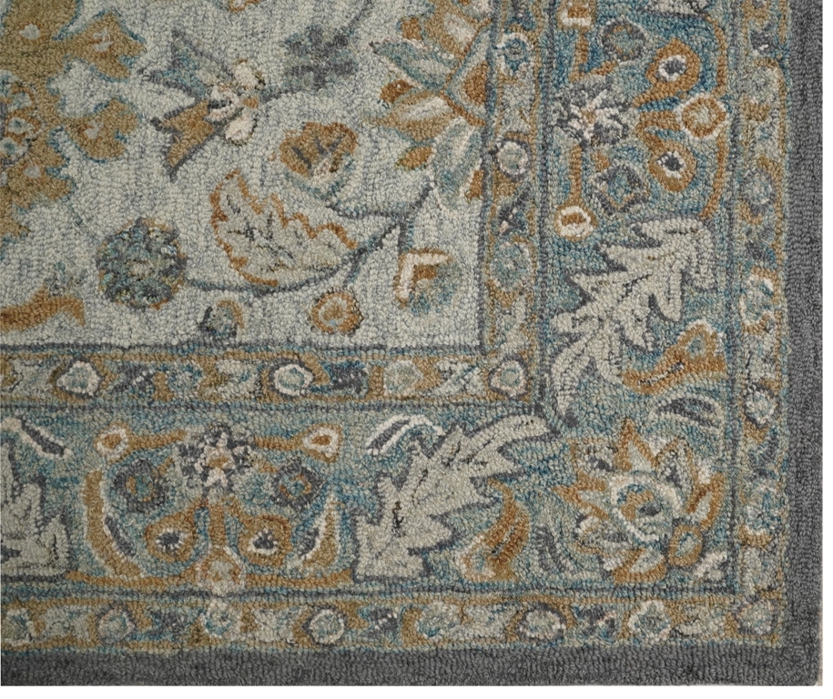 Hand Tufted Woolen Carpet - 80% Wool & 20% Cotton, 100% Wool Pile, 6mm Height, Customizable Shapes & Designs, Non-slip Cotton Backing