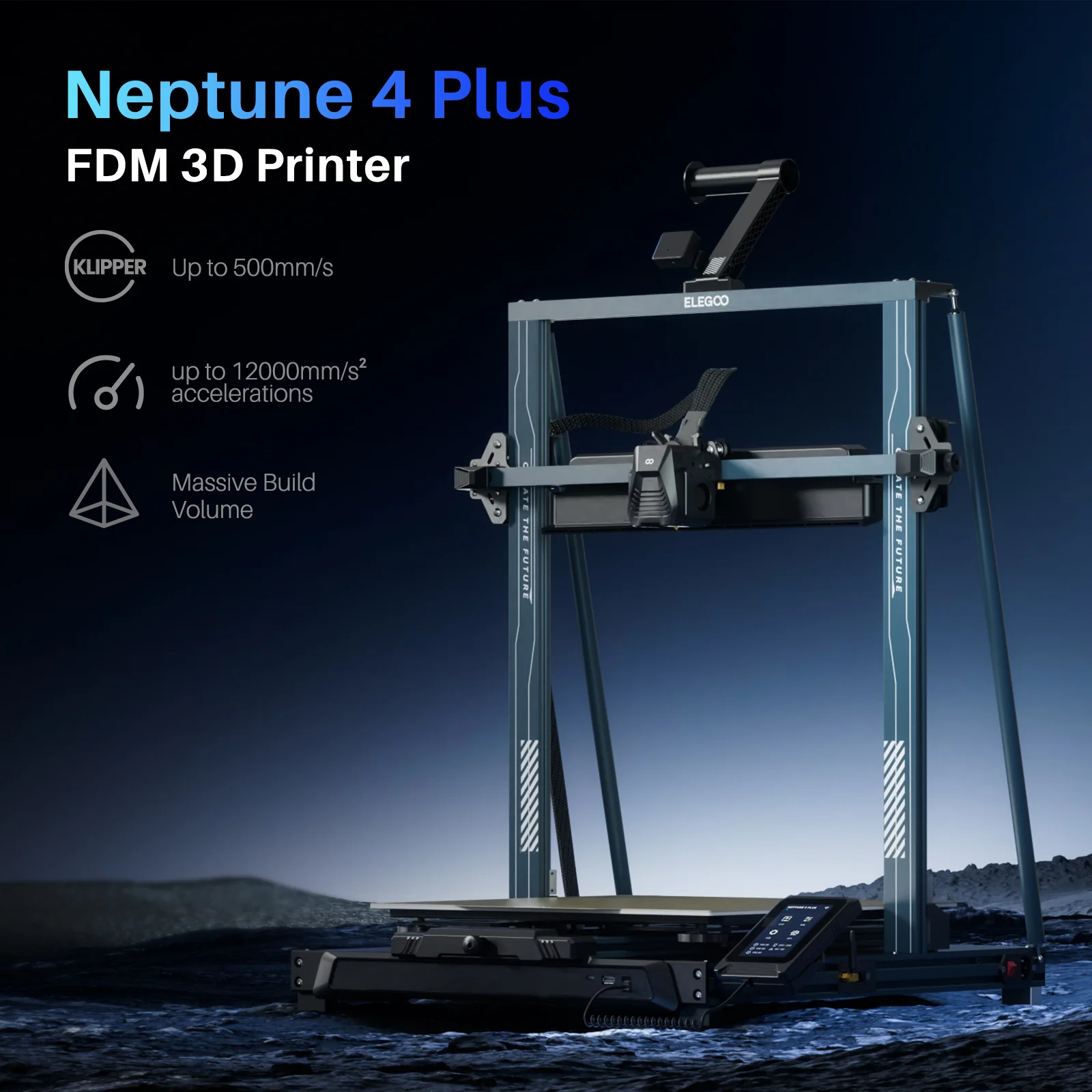 Elegoo Neptune 4 Plus Fdm 3d Printer - Material: Metal