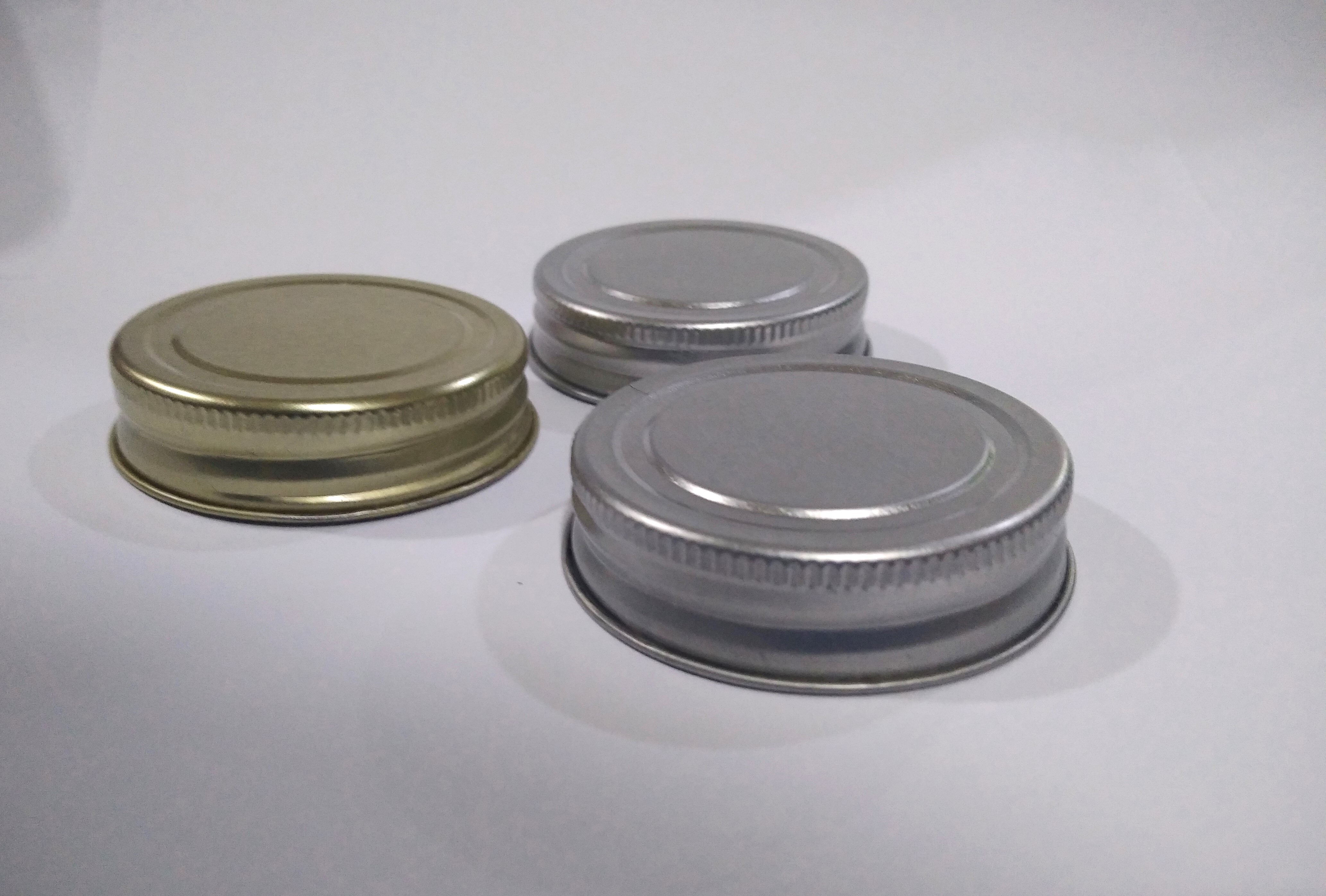 Plain 53mm Gold/silver Ro Caps - Diameter: 53 Millimeter (Mm)