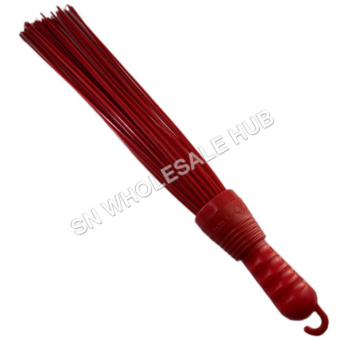 Sango Big Plastic Broom - Color: Red