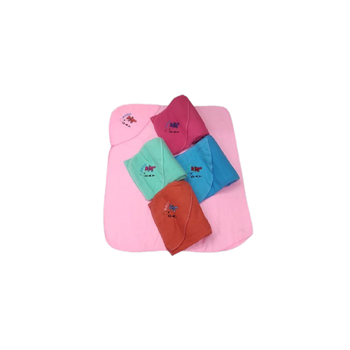 Solid Crib Hooded Baby Blanket - Polar Material, Customized Size, Multicolour Design | Ideal for Infants & Babies in Mild Winter