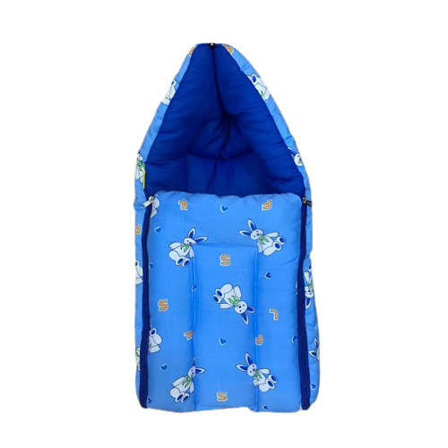 Blue Printed Baby Sleeping Bag - Cotton Material, Customized Size , Available in Multiple Colors for Infants & Babies